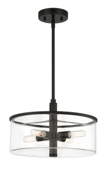 Hailie Four Light Pendant in Flat Black (46|55694FB)