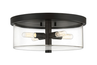 Hailie Four Light Flushmount in Flat Black (46|55684FB)