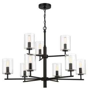 Hailie Nine Light Chandelier in Flat Black (46|55629FB)