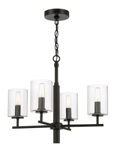 Hailie Four Light Chandelier in Flat Black (46|55624FB)