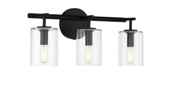 Hailie Three Light Vanity in Flat Black (46|55603FB)