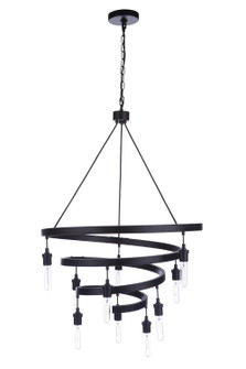 Tranquil Ten Light Chandelier in Flat Black (46|55410FB)