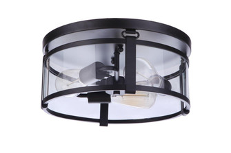 Elliot Three Light Flushmount in Flat Black (46|55383FB)