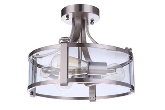 Elliot Three Light Semi Flush Mount in Brushed Polished Nickel (46|55353BNK)