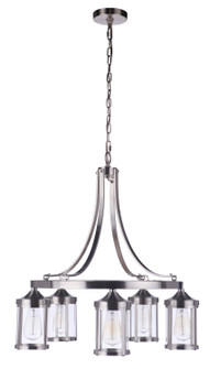 Elliot Five Light Chandelier in Brushed Polished Nickel (46|55325BNK)