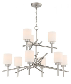 Cadence Nine Light Chandelier in Satin Nickel (46|54629SN)