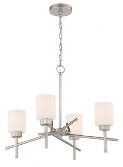 Cadence Four Light Chandelier in Satin Nickel (46|54624SN)