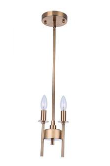 Larrson Two Light Mini Pendant in Satin Brass (46|54392SB)