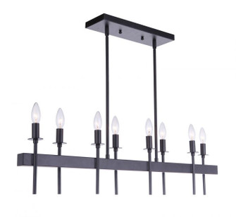 Larrson Eight Light Island Pendant in Flat Black (46|54378FB)