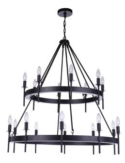 Larrson 18 Light Chandelier in Flat Black (46|54318FB)