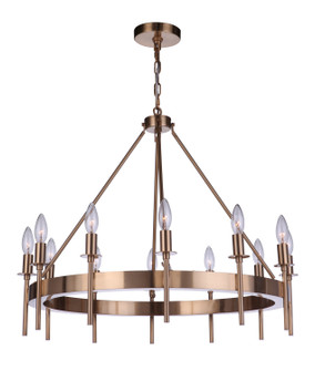 Larrson 12 Light Chandelier in Satin Brass (46|54312SB)