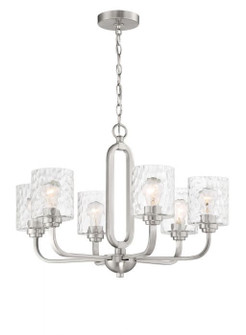 Collins Six Light Chandelier in Brushed Polished Nickel (46|54226BNK)