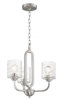 Collins Three Light Chandelier in Brushed Polished Nickel (46|54223BNK)