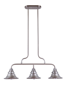 Union Three Light Outdoor Island Pendant in Satin Aluminum (46|54073SA)