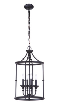 Marlowe Four Light Foyer Pendant in Flat Black (46|53734FB)