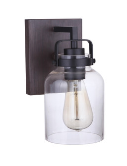 Foxwood One Light Wall Sconce in Flat Black / Dark Teak (46|53601FBDT)