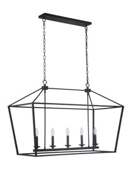 Flynt Five Light Island Pendant in Flat Black (46|52975FB)