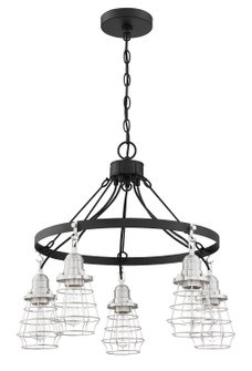 Thatcher Five Light Chandelier in Flat Black/Brushed Polished Nickel (46|50625FBBNK) Thatcher Five Light Chandelier in Flat Black/Brushed Polished Nickel (46|50625FBBNK)