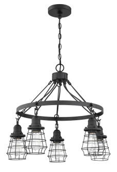 Thatcher Five Light Chandelier in Flat Black (46|50625FB)