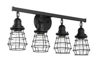Thatcher Four Light Vanity in Flat Black (46|50604FB)