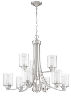Bolden Nine Light Chandelier in Brushed Polished Nickel (46|50529BNK)