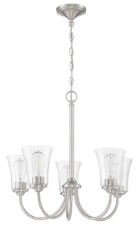 Gwyneth Five Light Chandelier in Brushed Polished Nickel (46|50425BNK)