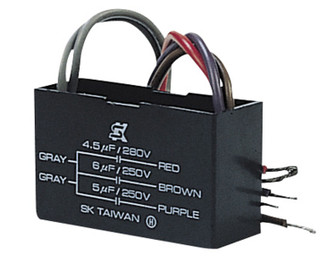Parts (not assoc. with specific item) Triple Capacitor in Black (46|4565UF)