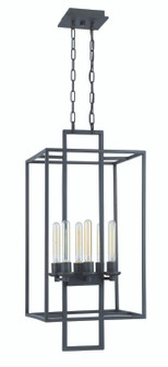 Cubic Six Light Foyer Pendant in Aged Bronze Brushed (46|41536ABZ)