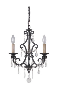 Bentley Three Light Chandelier in Matte Black (46|38923MBK)