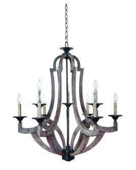 Winton Nine Light Chandelier in Weathered Pine (46|35129WP)