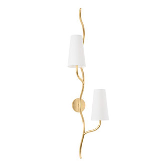 Cortona Two Light Wall Sconce in Vintage Gold Leaf (68|43648VGL)