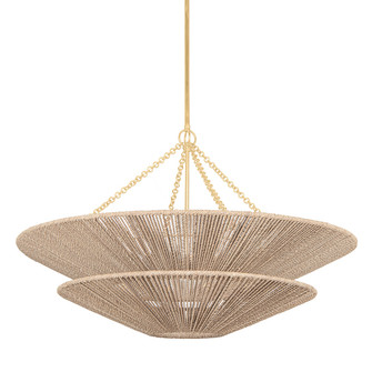 Tropea Eight Light Chandelier in Gold Leaf (68|41240GL)