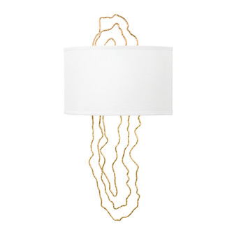 5Th Avenue Two Light Wall Sconce in Vintage Gold Leaf (68|40402VGL)