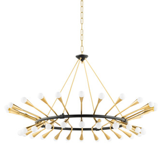 Aries 48 Light Chandelier in Vintage Polished Brass/Black Brass (68|40148VPBBBR)