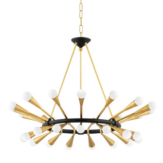 Aries 30 Light Chandelier in Vintage Polished Brass/Deep Bronze (68|40130VPBBBR)