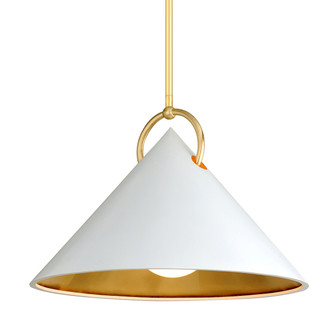 Charm One Light Pendant in Gold Leaf (68|29042GLSWH)