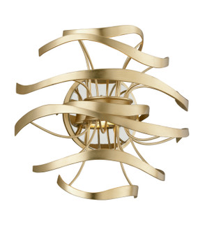 Calligraphy LED Wall Sconce in Gold Leaf W Polished Stainless (68|21612GLSS)