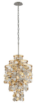Ambrosia Five Light Chandelier in Gold Silver Leaf & Stainless (68|21545)