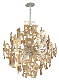 Media 16 Light Pendant in Multi-Leaf With Stainless (68|208412)