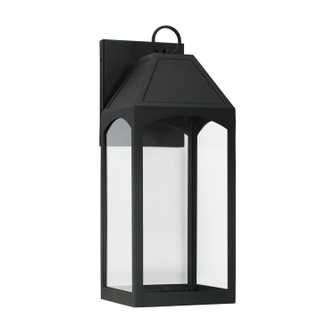 Burton One Light Outdoor Wall Lantern in Black (65|946321BKGL)