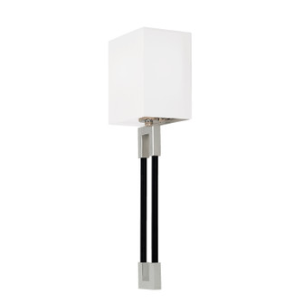 Bleeker One Light Wall Sconce in Polished Nickel and Matte Black (65|644711NK)