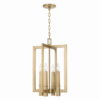 Blake Four Light Foyer Pendant in Aged Brass (65|549641AD)