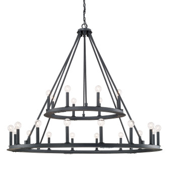 Pearson 24 Light Chandelier in Black Iron (65|4910BI)