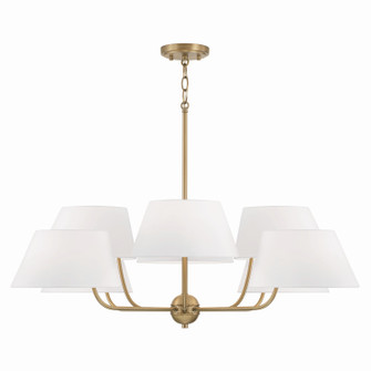 Welsley Eight Light Chandelier in Aged Brass (65|450481AD)