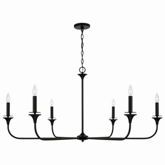 Presley Six Light Chandelier in Matte Black (65|448961MB)