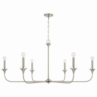 Presley Six Light Chandelier in Brushed Nickel (65|448961BN)