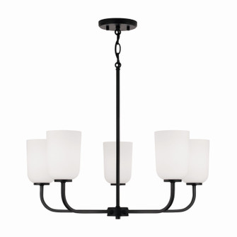 Lawson Five Light Chandelier in Matte Black (65|448851MB542)