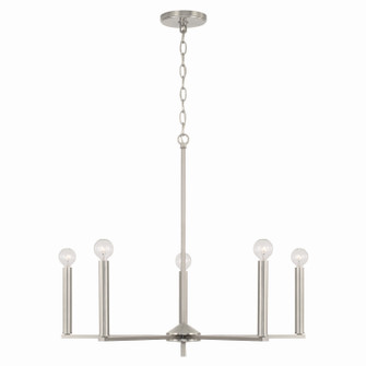 Portman Five Light Chandelier in Brushed Nickel (65|448651BN)