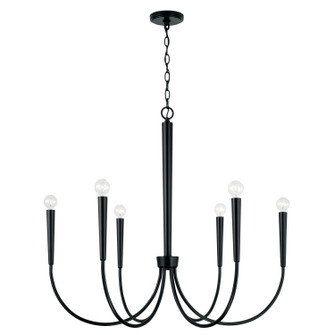 Holden Six Light Chandelier in Matte Black (65|445961MB)