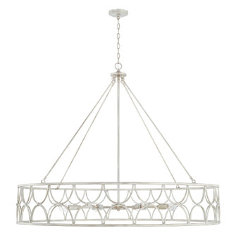 Ricci Eight Light Chandelier in Winter White (65|443381WW)